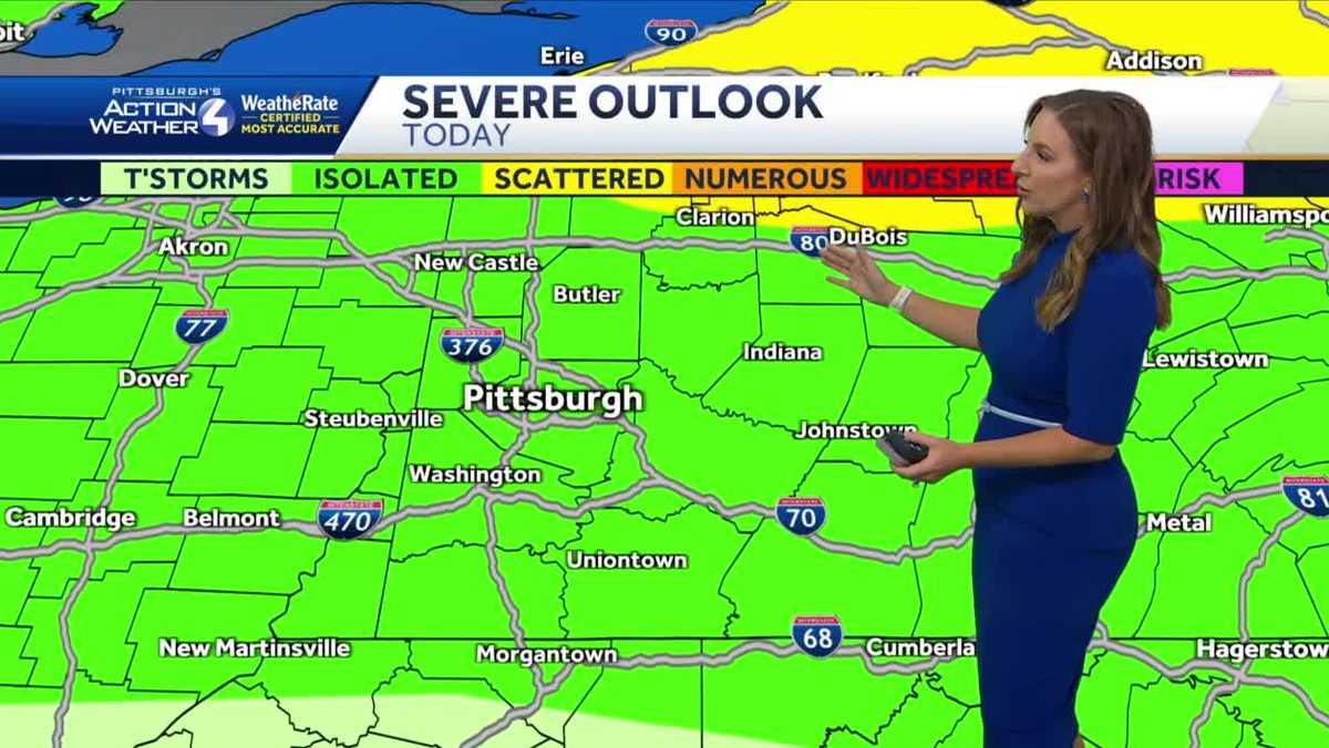 Severe thunderstorm warning issued in western Pennsylvania