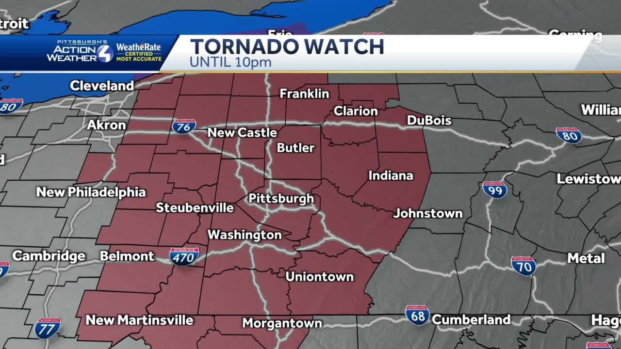 Pittsburgh Weather: Tornado Watch Issued In Western Pennsylvania