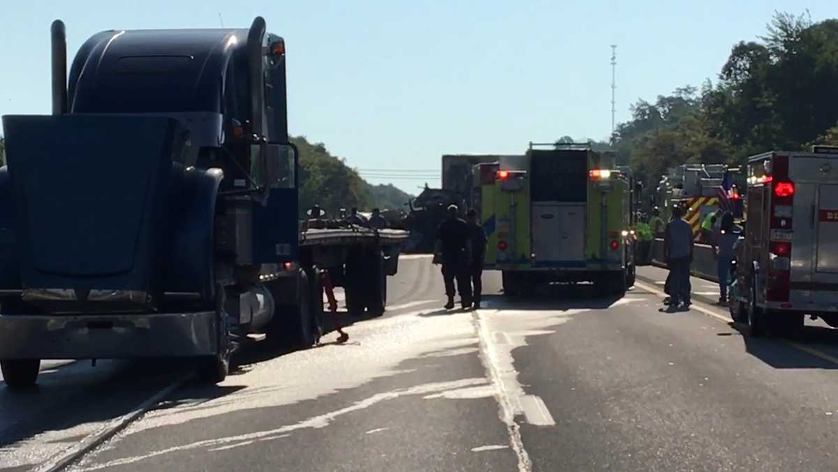 Tractor-trailers involved in fiery, fatal crash on Route 22 in Indiana ...