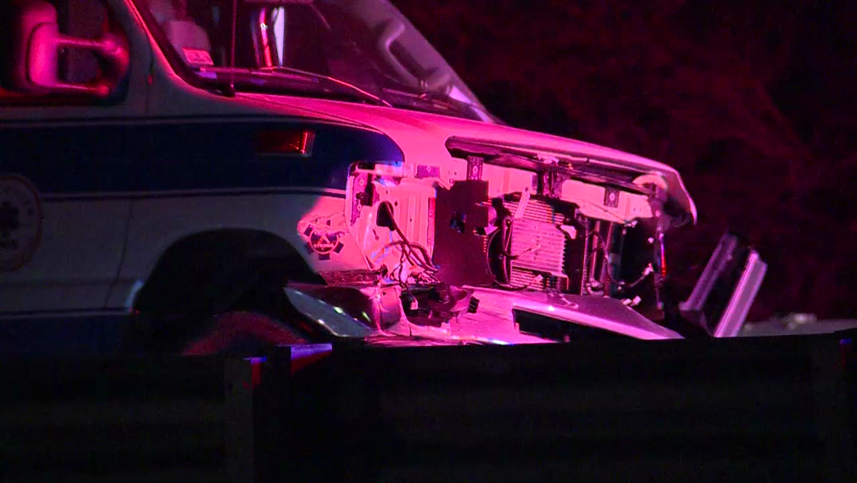3 injured in ambulance rollover in Randolph