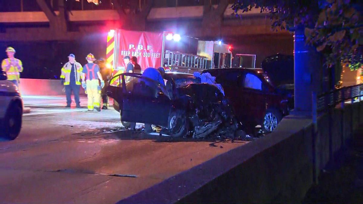 Wrong-way crash on Parkway East sends two to the hospital