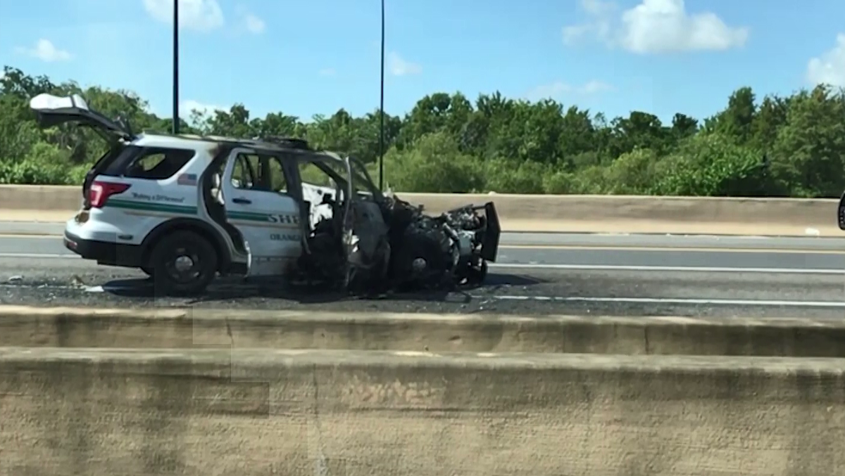 FHP Orange County deputy pulled from vehicle after fiery