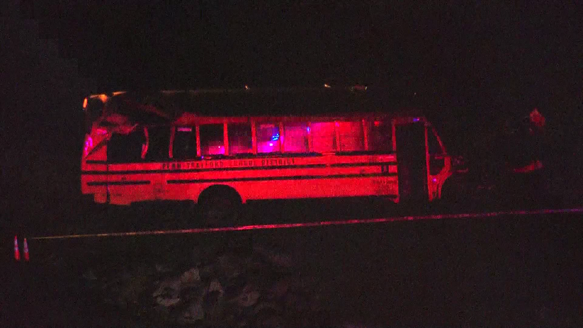 School bus overturns in Penn Township