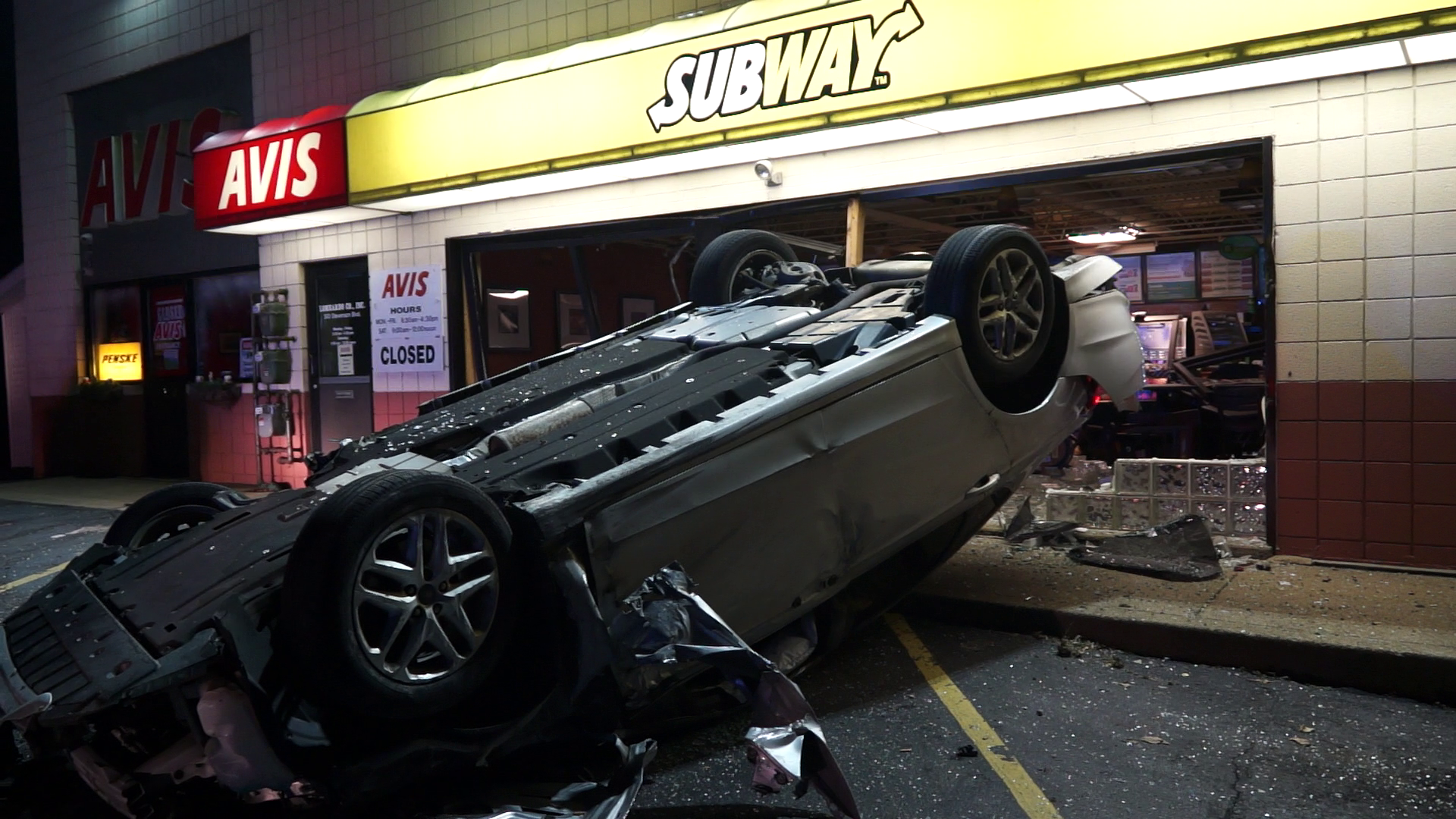 Car Crashes Into Subway Restaurant In Westmoreland County