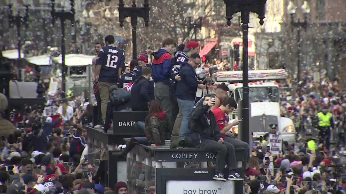 Patriots day in Boston Thousands head to Super Bowl parade