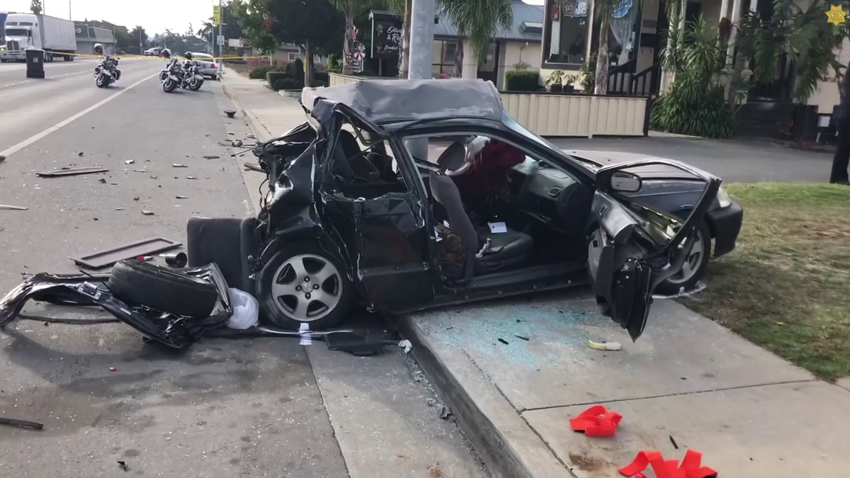 Watsonville crash launches parked car 75 feet with 2 passengers inside