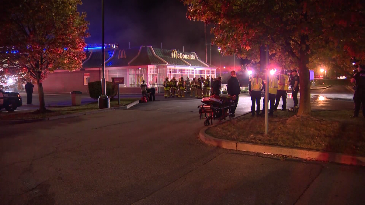 Crews on scene of fire at McDonald's in Homestead