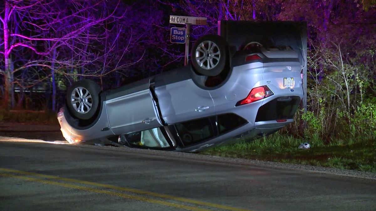 Vehicle flips during crash in Penn Hills