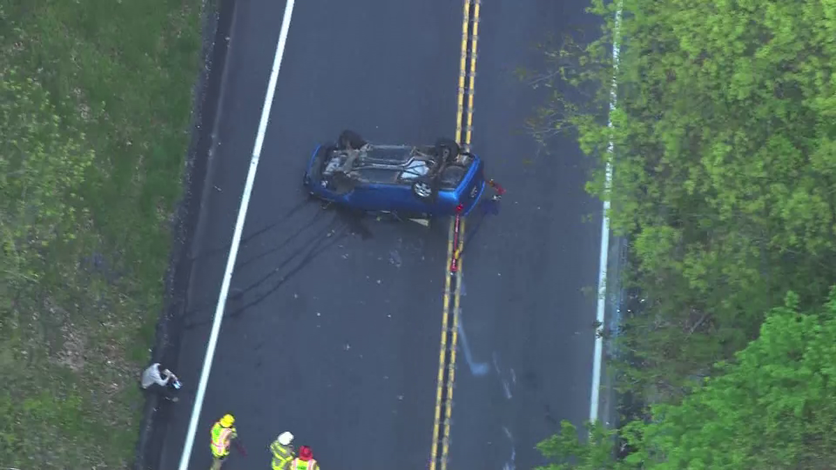 Vehicle overturned following crash in Mount Lebanon