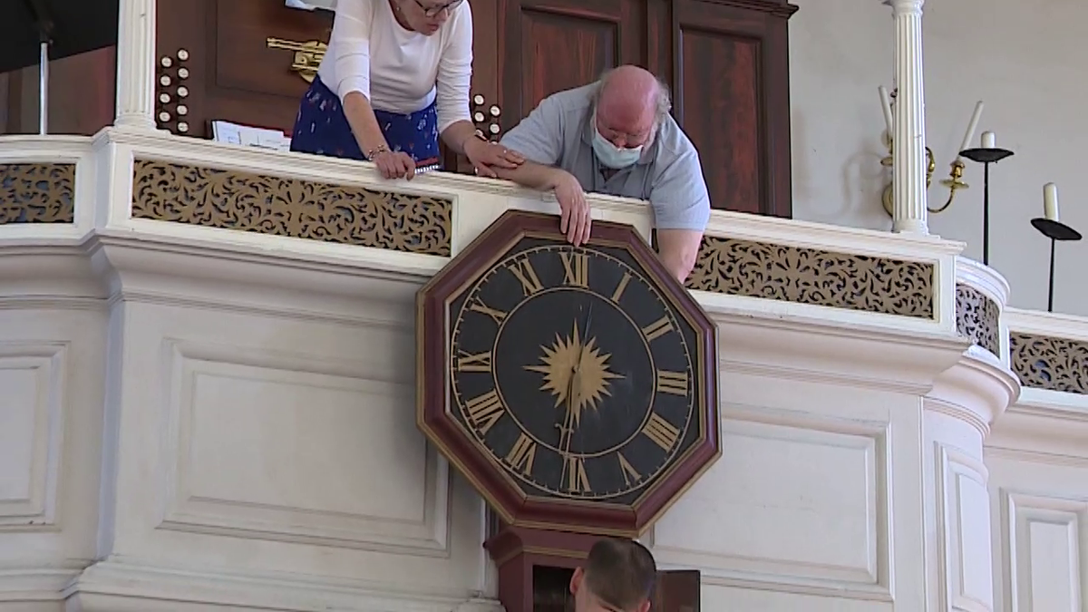 Oldest public clock in Boston ticking again in Old North Church