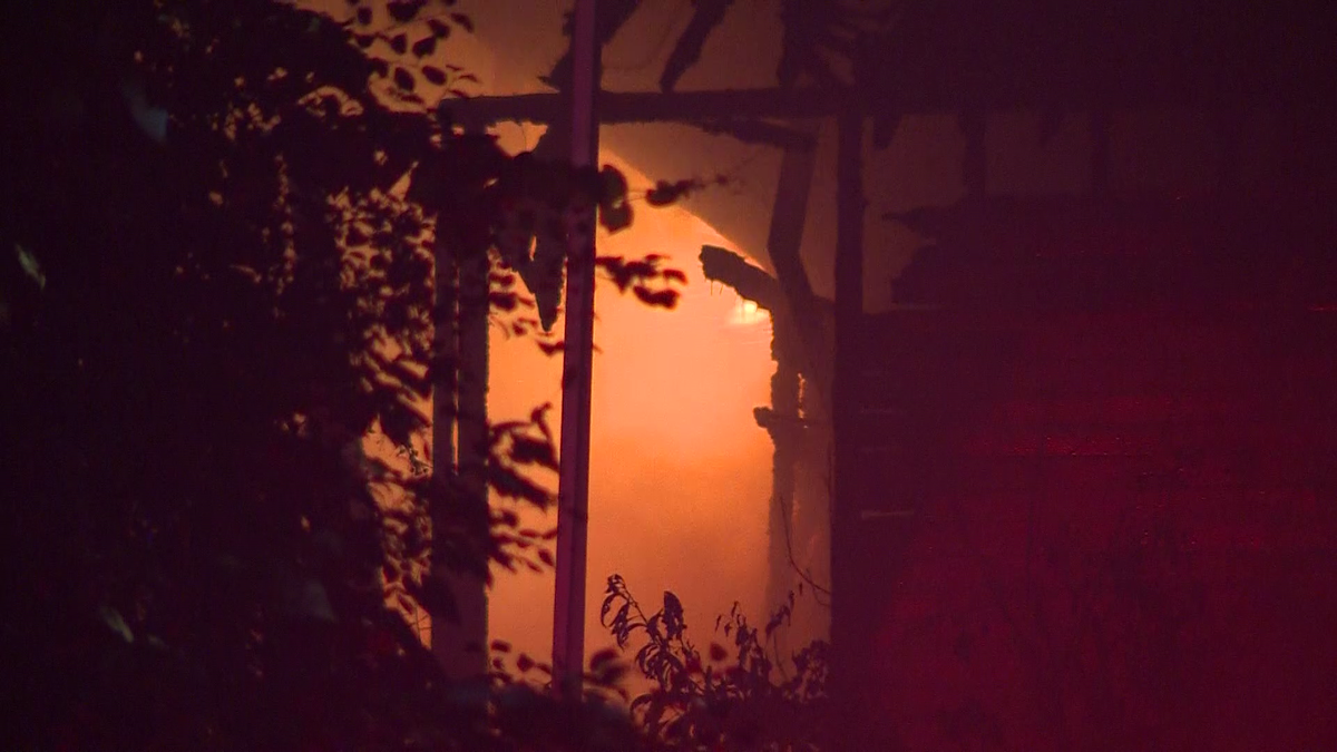 Crews battle Braintree house fire