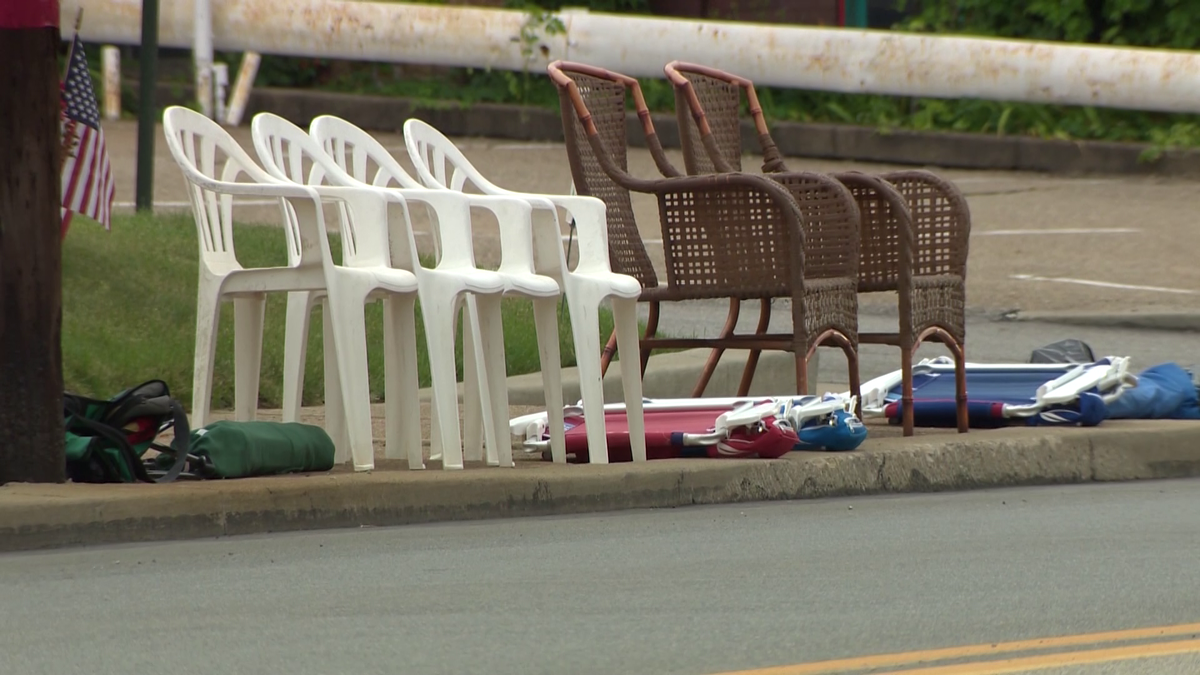 Chairs already lining streets of Canonsburg for Fourth of July celebration