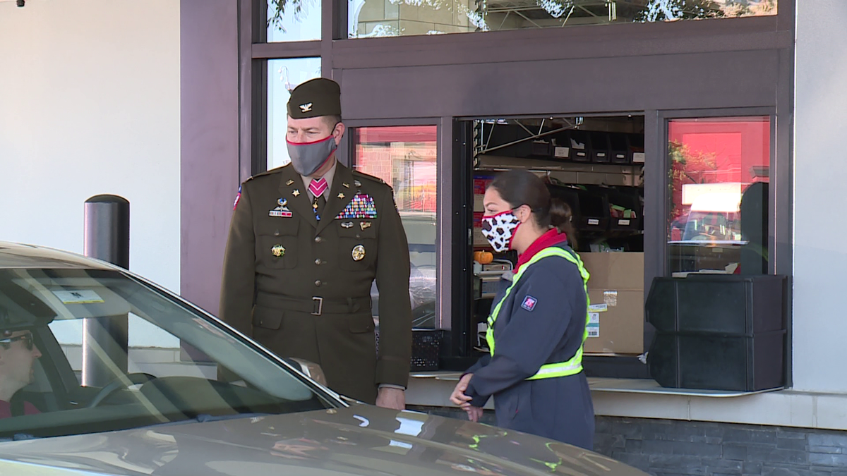 Veteran and owner of Salinas' ChickfilA hands out food on Veterans Day