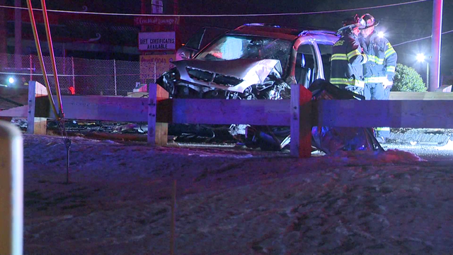 Car crashes into utility pole on Route 1 in Saugus, brings down power lines - Vimarsana News
