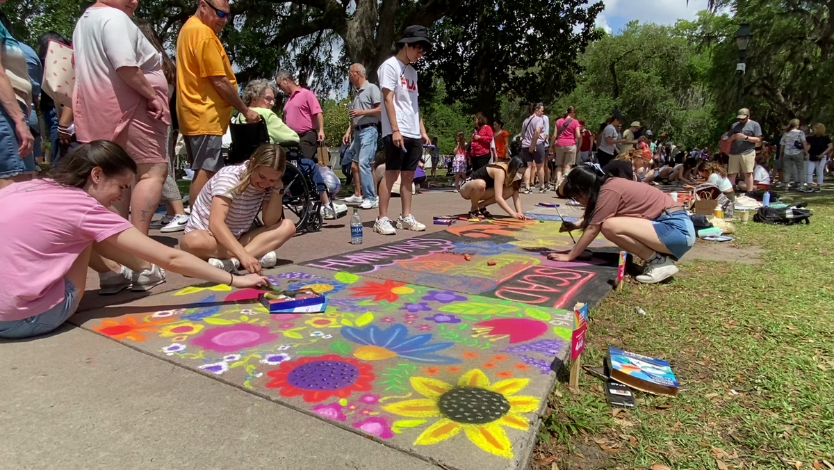 SCAD transforms Forsyth Park into a collage of color with 41st annual