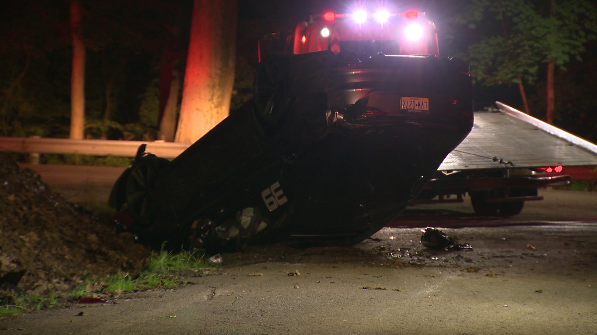 Vehicle flips during crash in Pittsburgh
