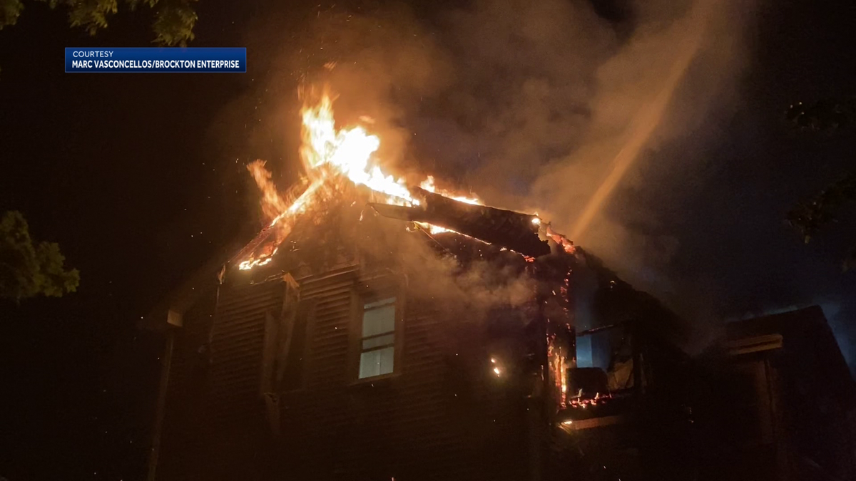 Eight residents escape burning residence in Brockton
