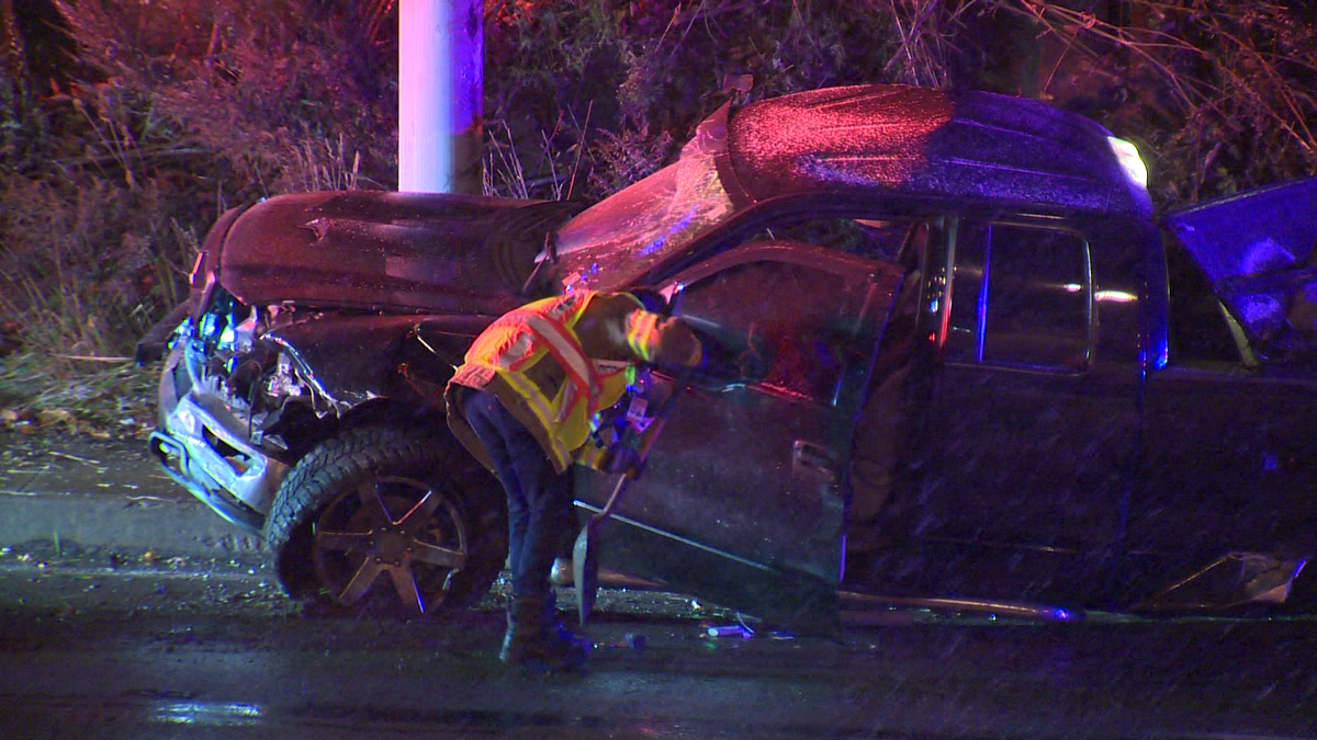 At least one person taken to the hospital following crash in Monroeville