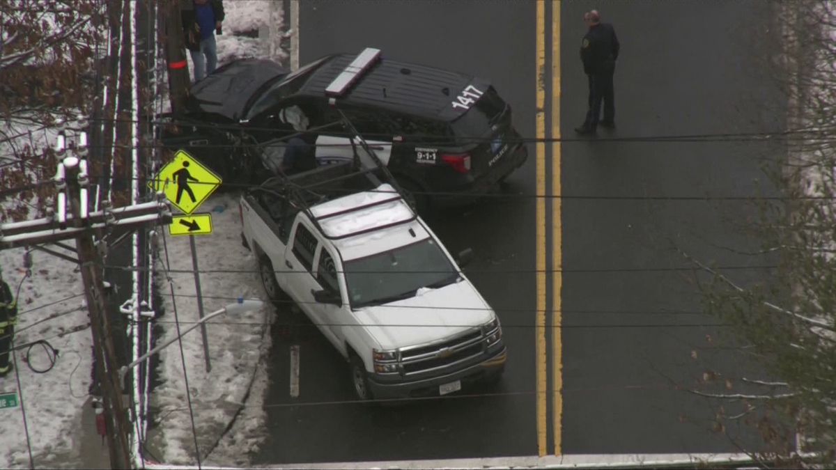 Police officer taken to hospital after crash involving truck in ...