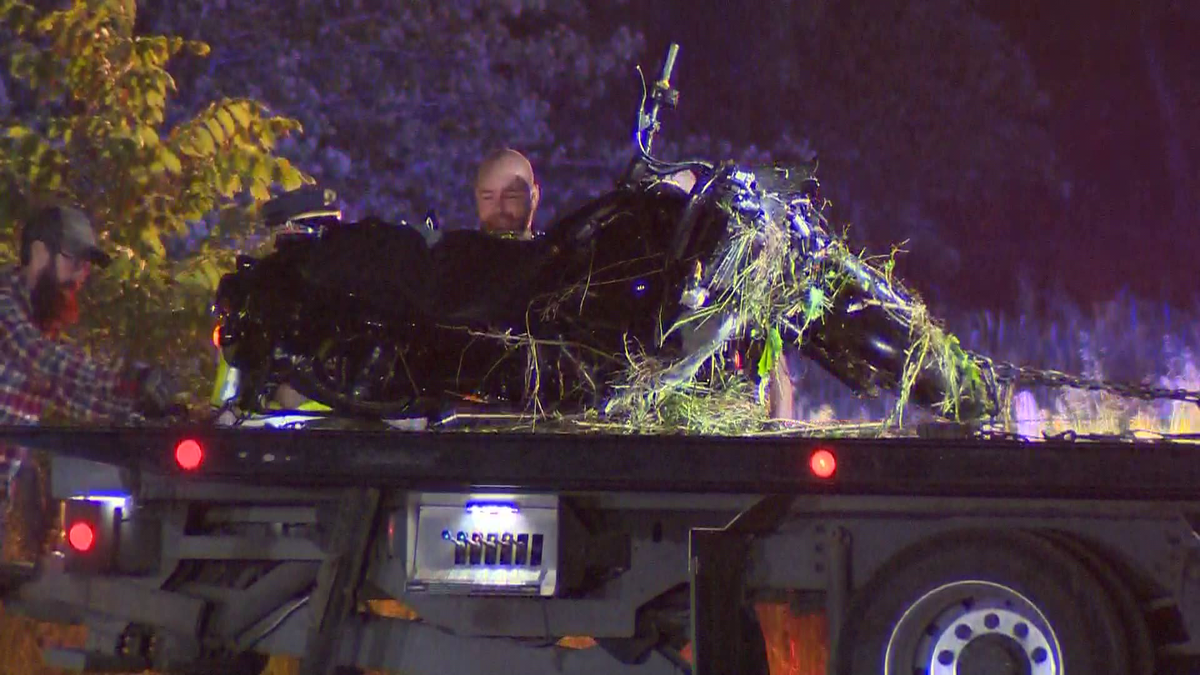 One person taken to the hospital following motorcycle crash in