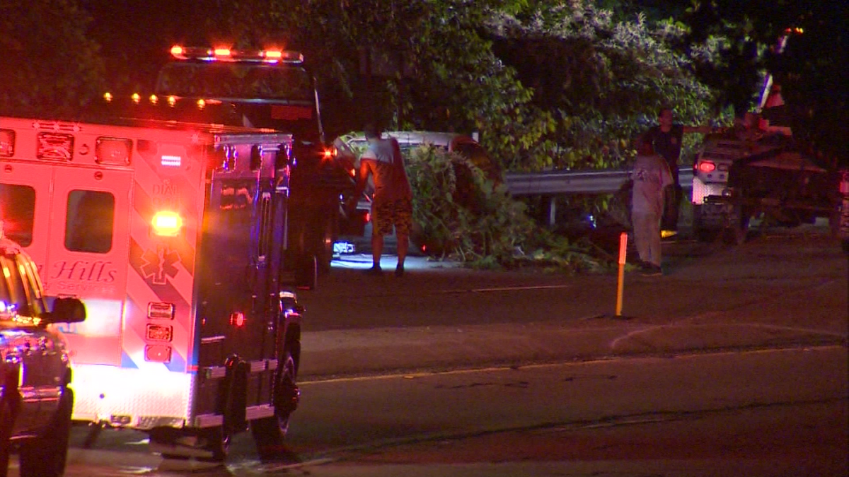 Vehicle goes over embankment in North Versailles