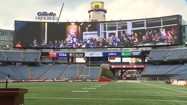 Gillette Stadium's new massive jumbotron officially lights up