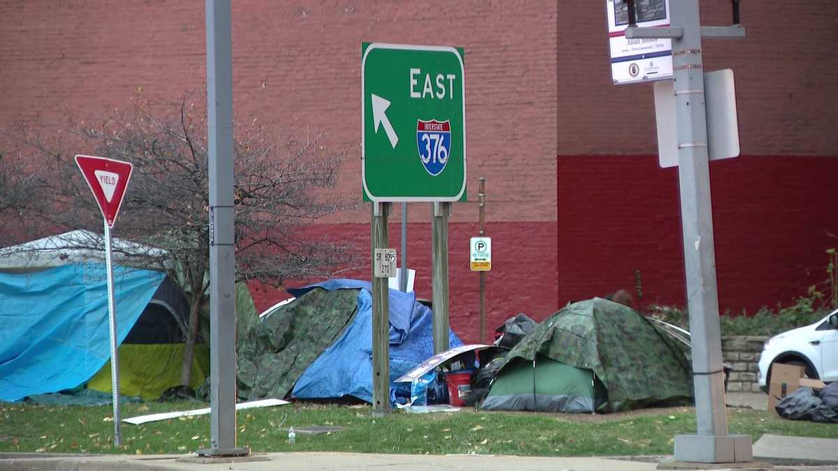 匹兹堡市中心的无家可归者露营地将于周二晚上撤离