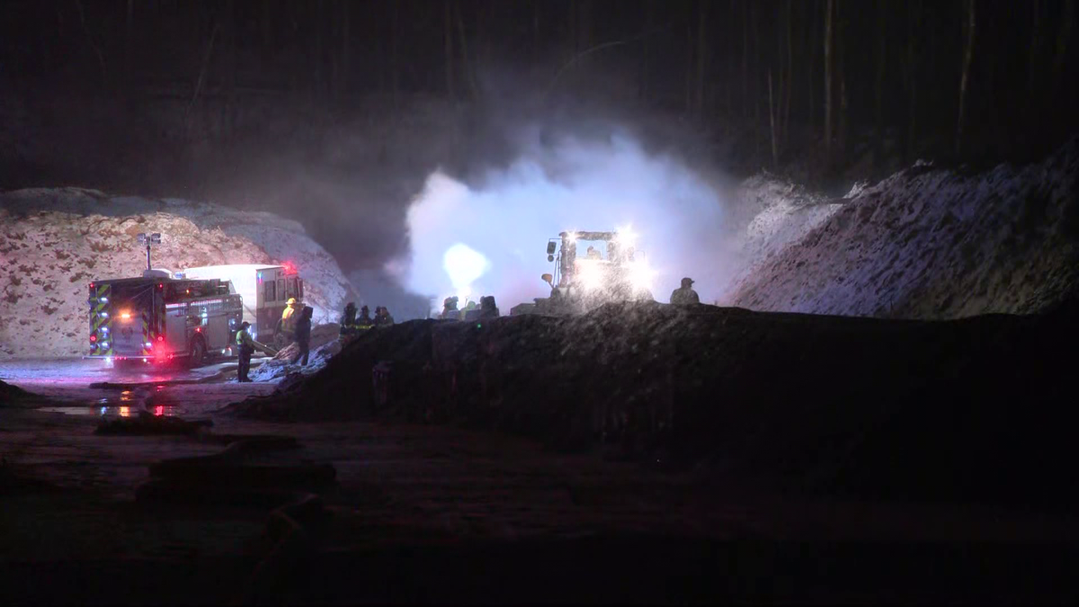 ‘It really does burn like a volcano' Mulch fire keeps crews busy in