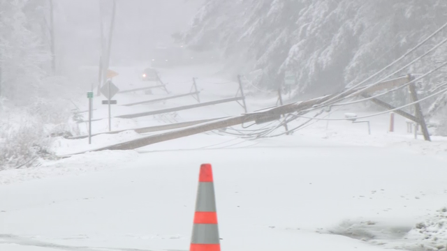 Row of utility poles topples on busy Route 114 in Weare, NH - Vimarsana News