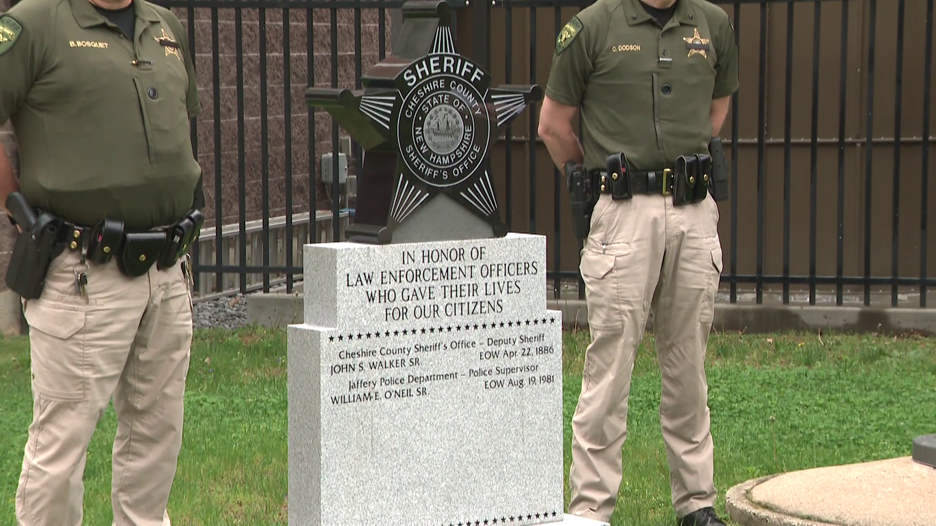 Two names added to Cheshire County Law Enforcement Officers Memorial - Vimarsana News