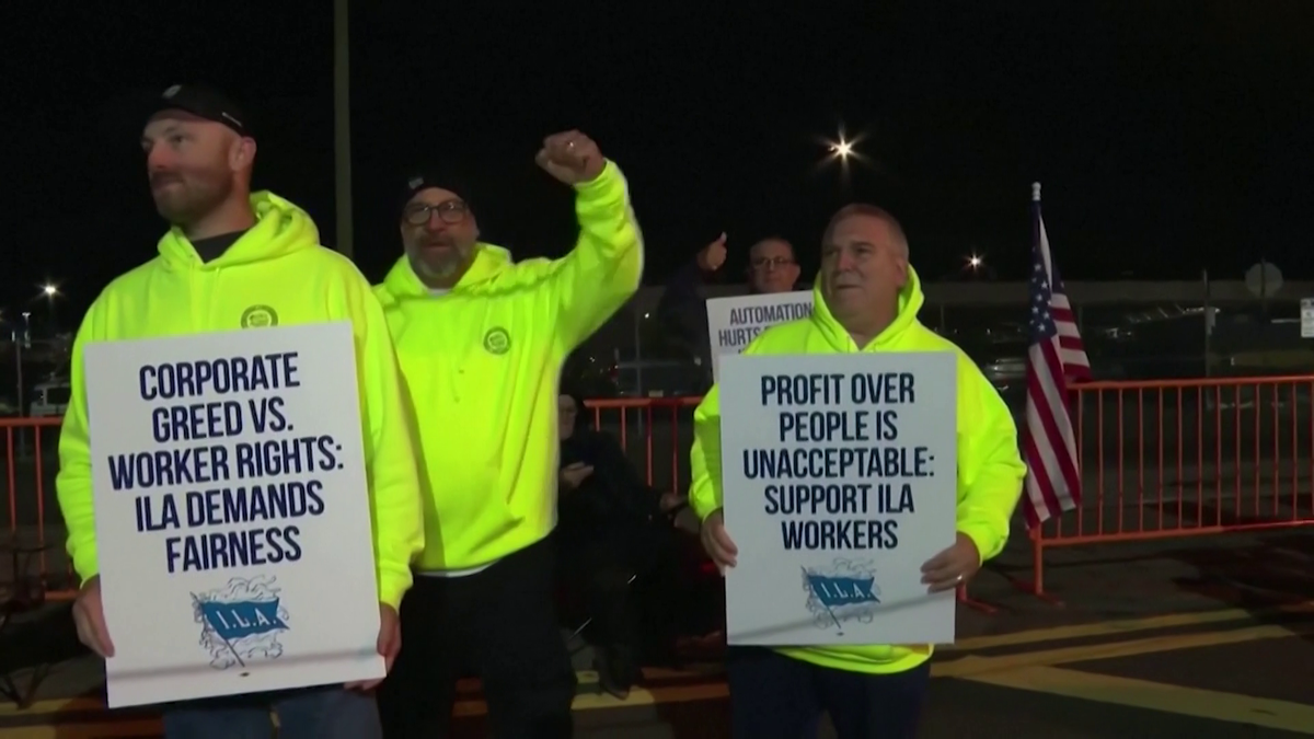 Massive dockworkers strike threatens to halt port operations in Boston