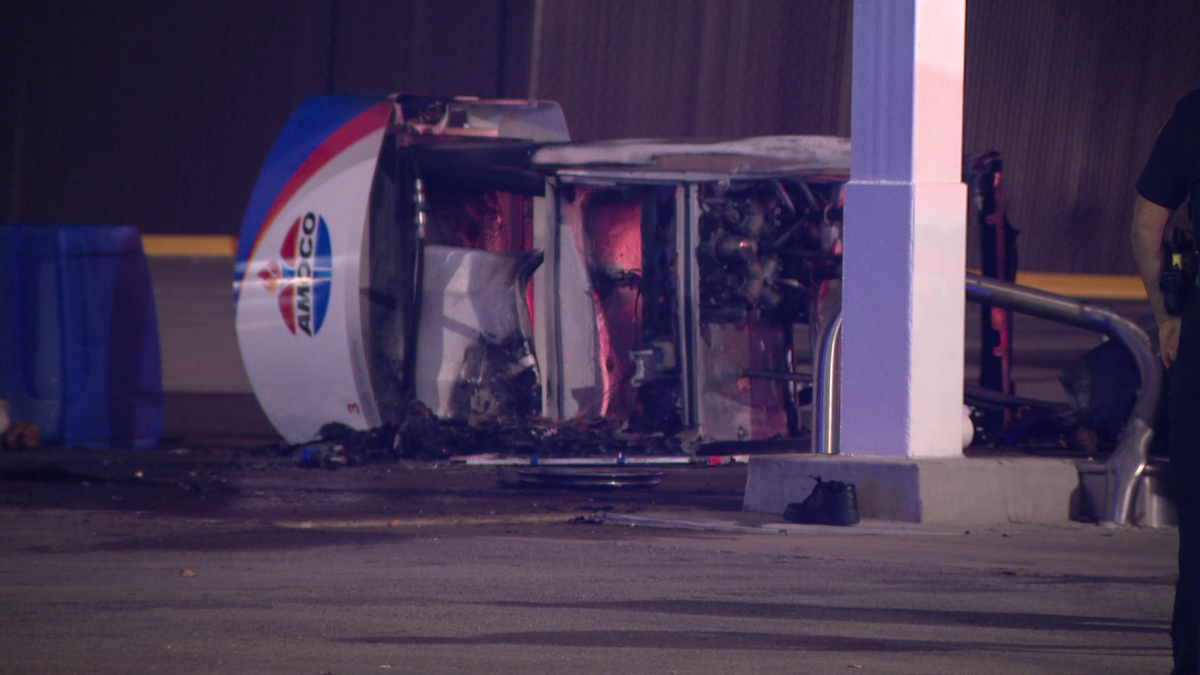 ‘I heard a kaboom:’ Vehicle crashes into gas pumps, leading to fire at ...