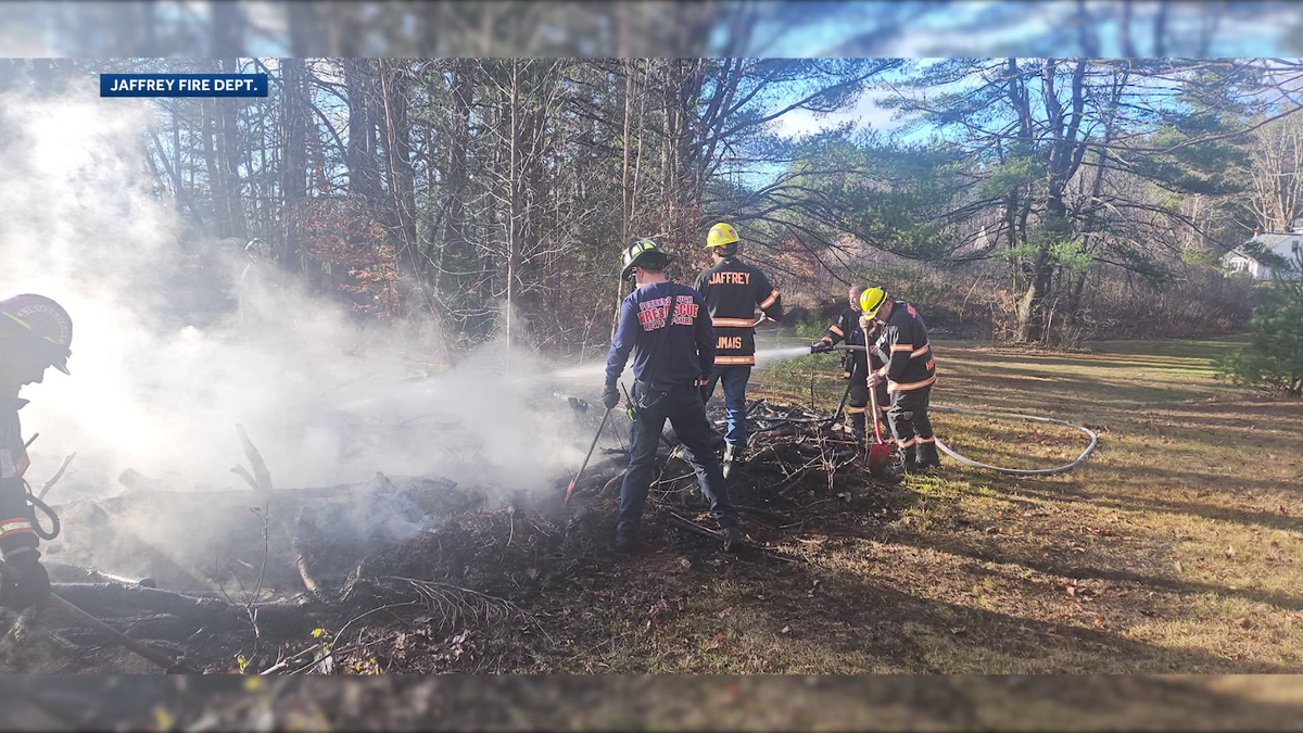 Firefighters battle brush fires in Jaffrey, Litchfield