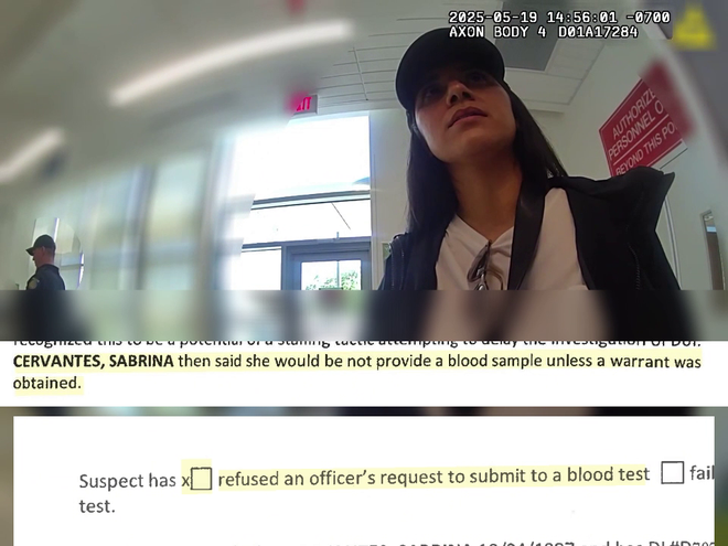 Excerpt from Sabrina Cervantes police report