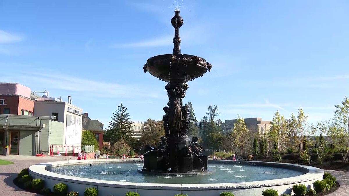 Historic French fountain finds new home at Worcester hotel