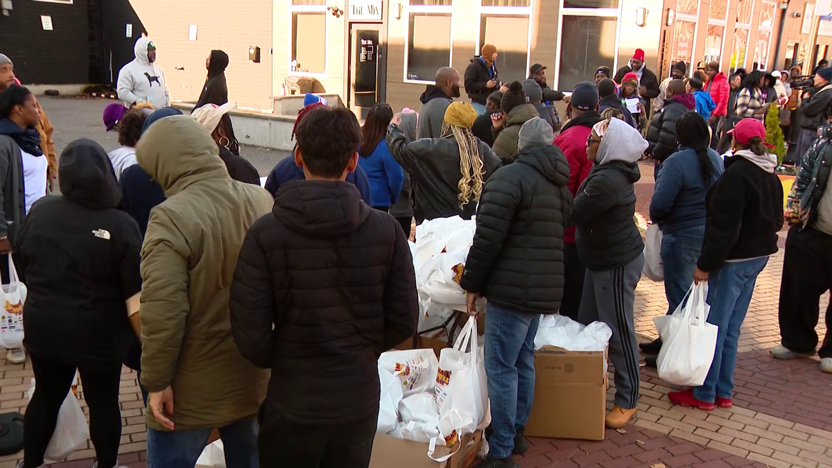 Small pantries and rolling turkey caravans show holiday spirit across Mass.