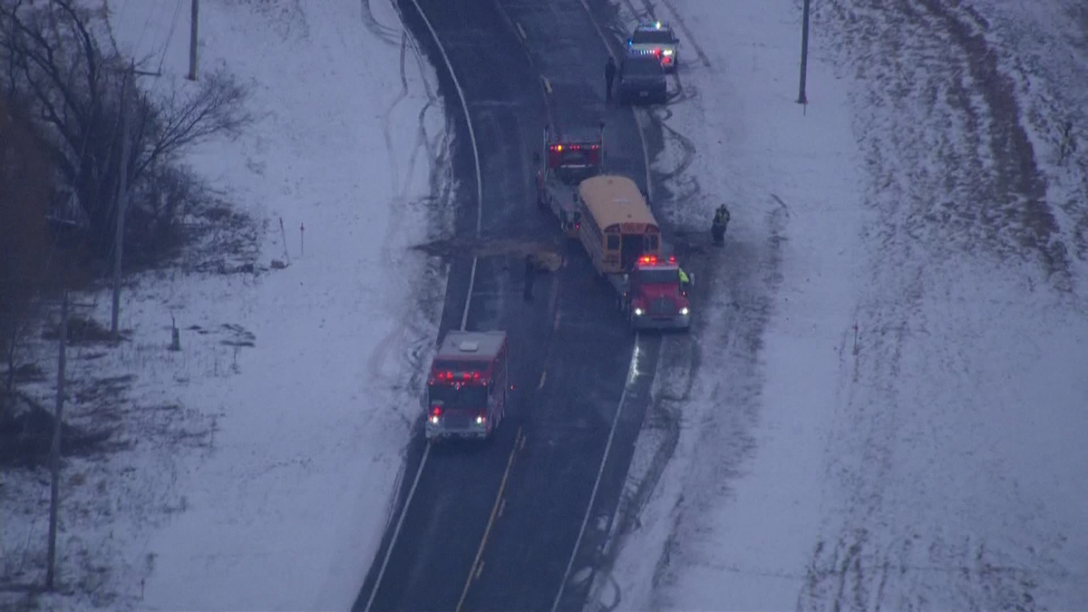Pickup truck driver killed after hitting school bus head-on in Ozaukee ...