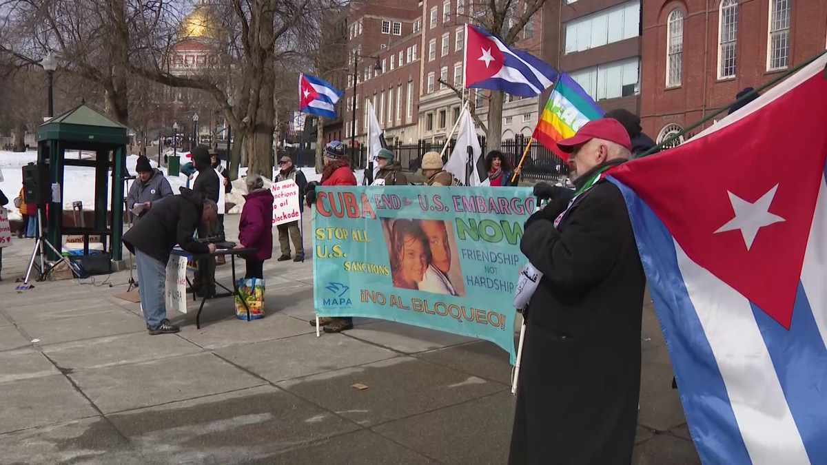 Boston crowds protest Trump’s Cuba oil blockade