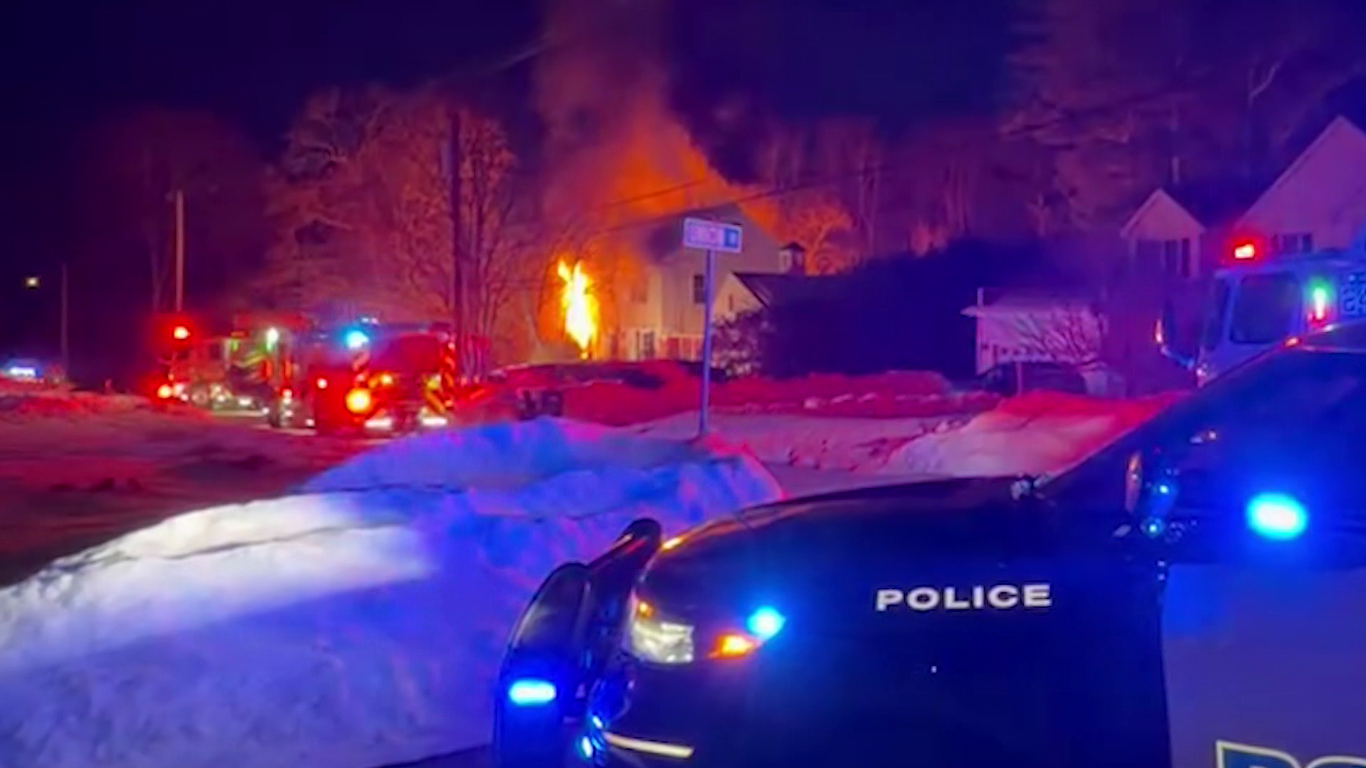 Fire rips through home in Foxborough