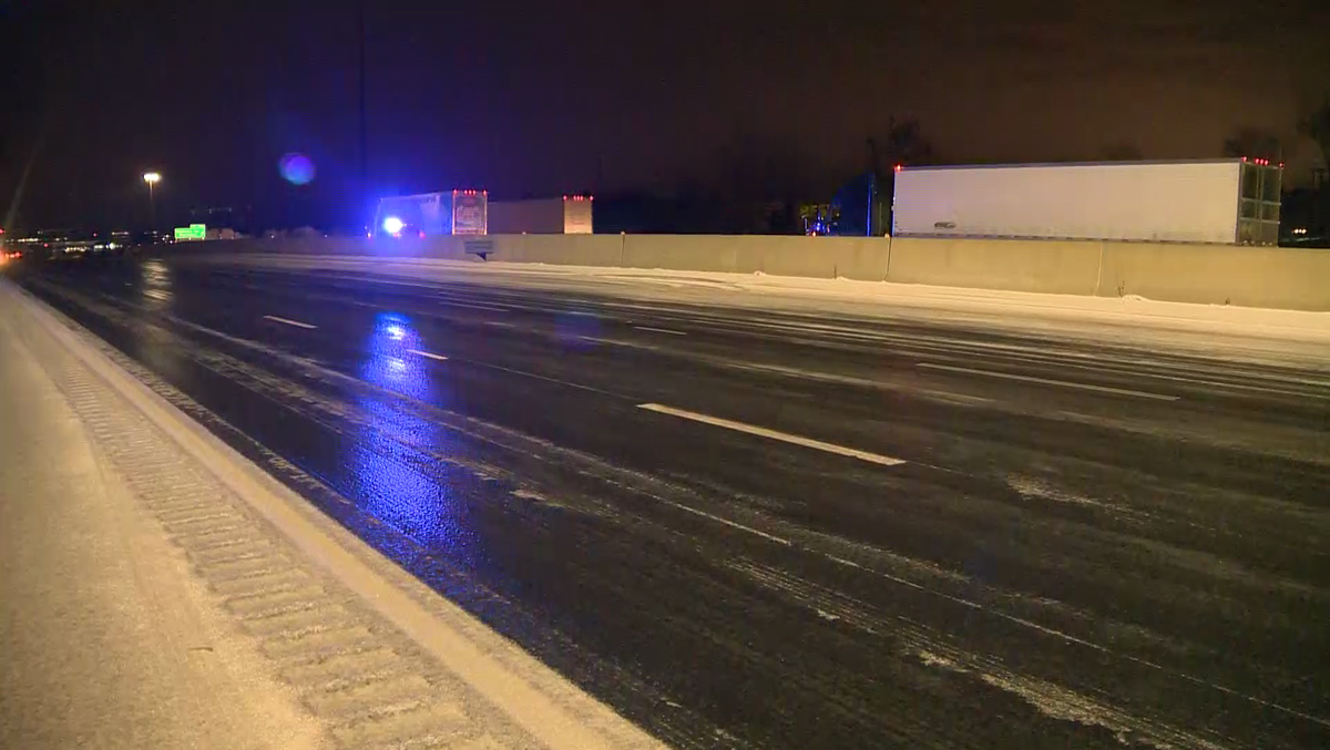 Icy roads make for tricky morning commute