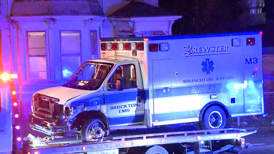 Three injured in crash involving ambulance