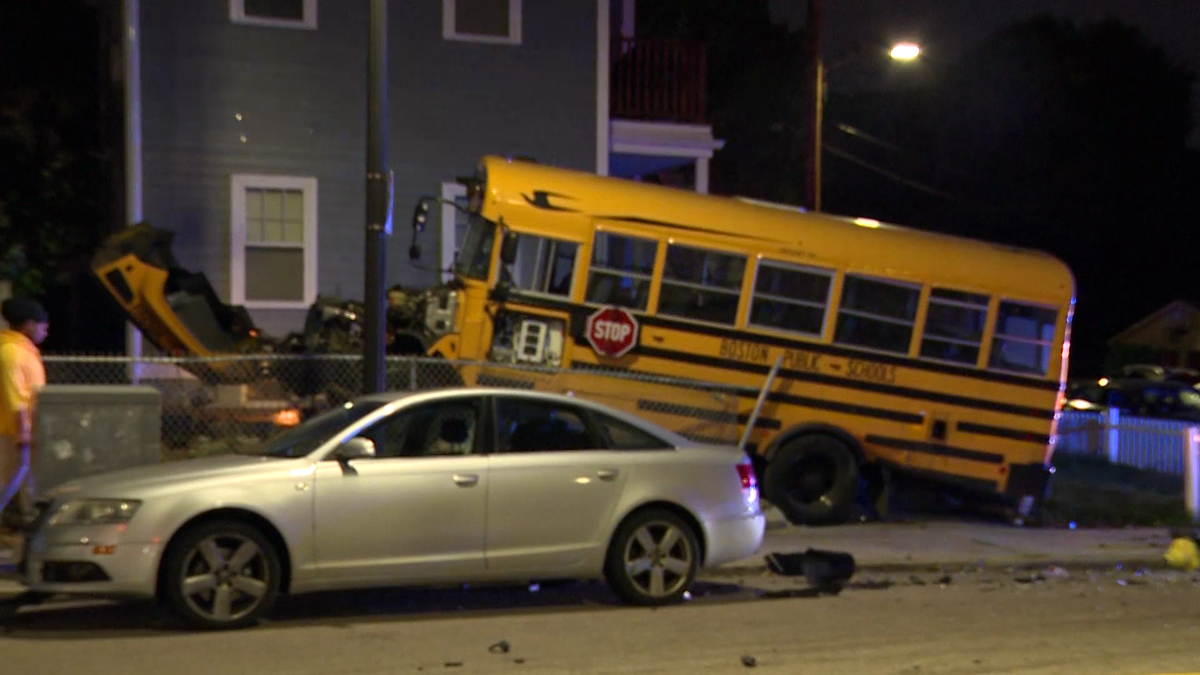 4 injured in crash involving school bus