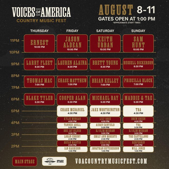 VOA County Music Festival announces full 2024 schedule