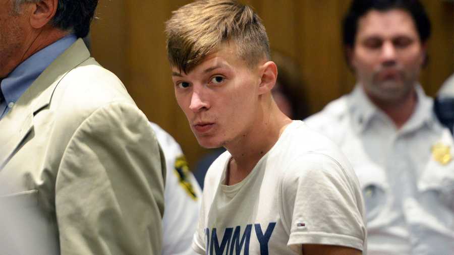 In this June 24, 2019, file photo, Volodymyr Zhukovskyy, of West Springfield, Mass., stands during his arraignment in district court in Springfield, Mass. (Don Treeger/The Republican via AP, Pool, File)