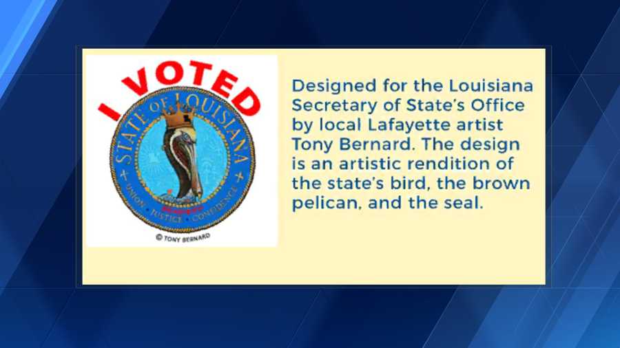 2019 'I Voted' sticker in Louisiana gets national award for creativity