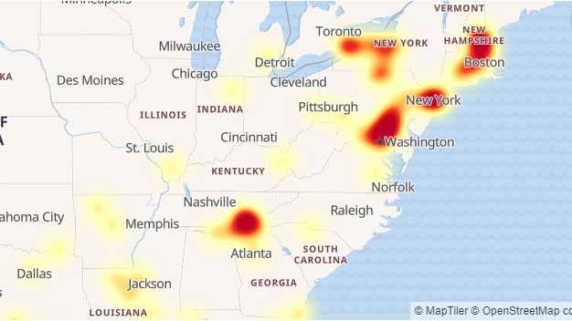 verizon wireless customers report temporary outages in service across us