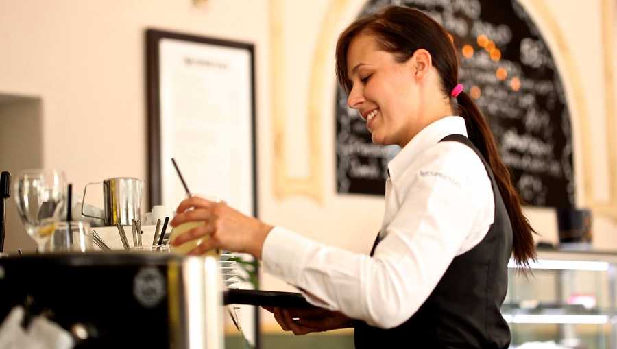 file image of a waitress