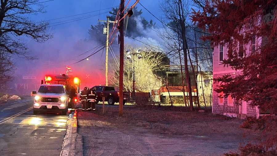 New Hampshire home partially collapsed in 4-alarm fire