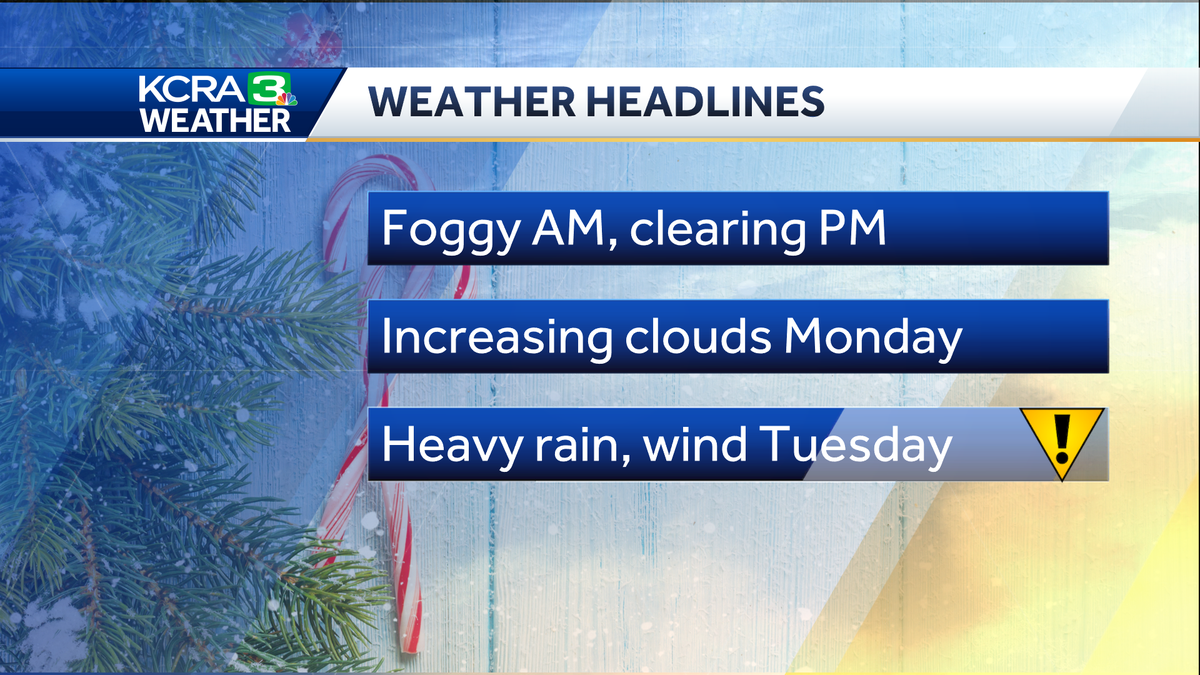 Foggy start, then brighter and mild for Christmas day