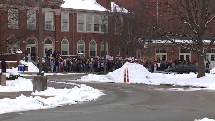 Walnut Hills High School students stage protest against ICE operations